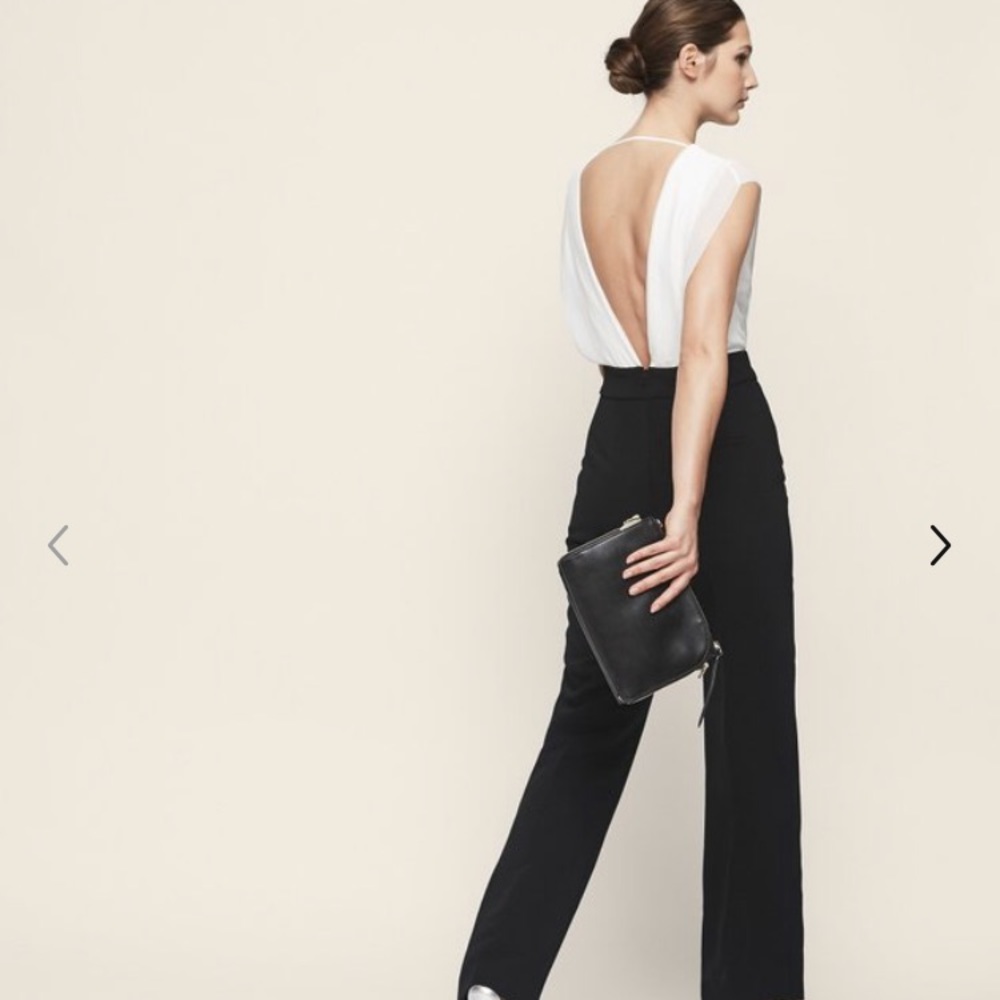 Reiss Martha jumpsuit. Size 4. Black and white - Picture 4 of 7